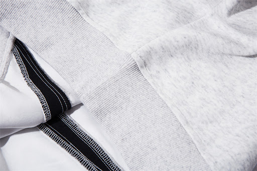 Title 20, Irregular Color Matching Topstitching Loose Top...