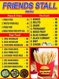 Friends Stall menu 1