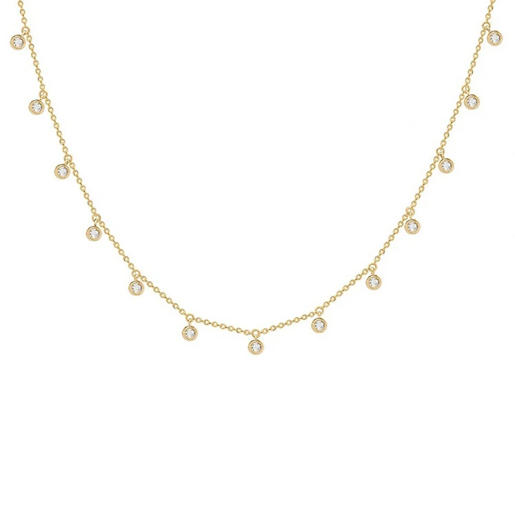 S925 Sterling Silver Modna Ogrlica sa Zvezda Cirkonima za Žene. Elegantna i blistava ogrlica za savršen modni detalj i isticanje stila.