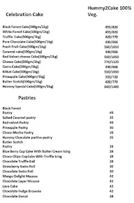 Hummy2Cake menu 1