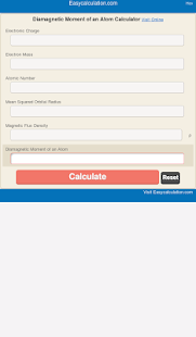 Diamagnetic Moment Calculator - náhled