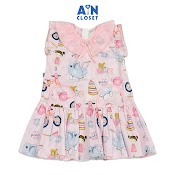 Đầm Bé Gái Họa Tiết Đồ Chơi Hồng Cotton - Aicdbgliifwi - Ain Closet