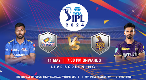 KKR vs MI: TATA IPL 2024 screening at The Terrace