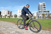 John Sanei swapped his sports car for a bike.