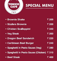 Tonico Cafe menu 2