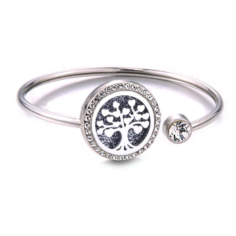 Pulsera Cadena de Amor Acero Inoxidable Aromaterapia Difusor de Aceites Esenciales Joya Relajante para Mujeres Diseño Elegante