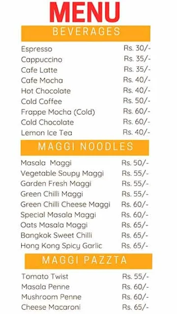 Nescafe - JSPM Wagholi menu 