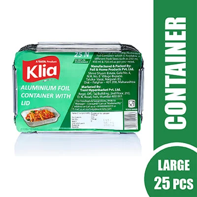 Klia Aluminium Container Large 25 Pcs (750 Ml)