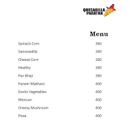 Quesadilla Paratha menu 1