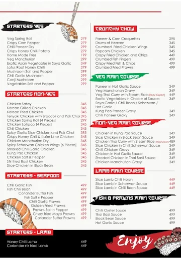 Chow The Asian Kitchen menu 