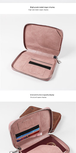Title 3, Zipper Passport Holder Multi-functional RFID An...