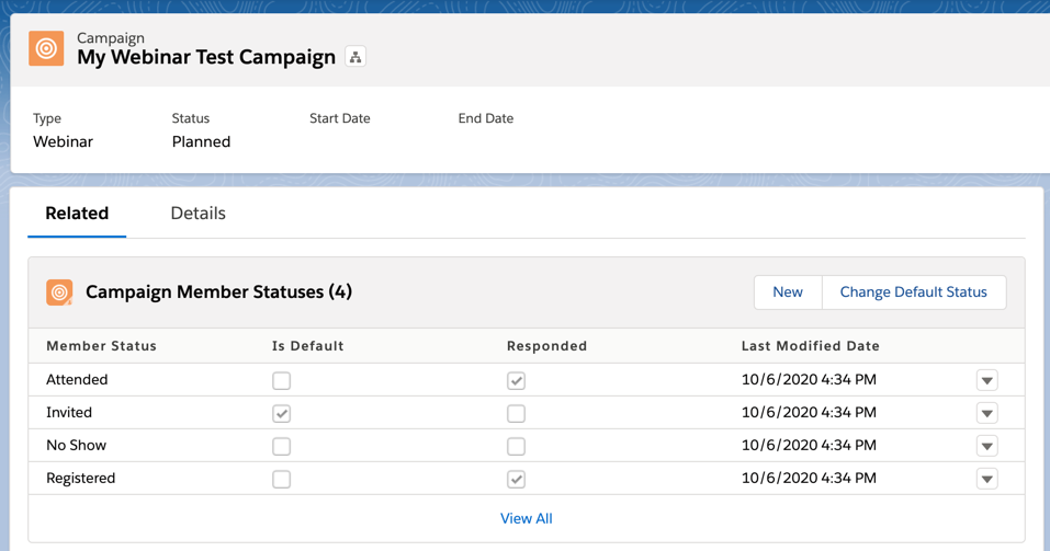 Create new campaigns for each of the campaign types to ensure the statuses are correct.