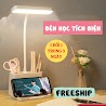 Đèn Bàn Học, Đèn Để Bàn Học Sinh Chống Cận Tích Điện Mini Gấp Gọn Leon Official