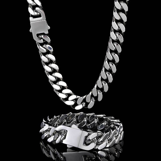 Title 10, Stainless Steel Chain Four Sides Polished Encry...