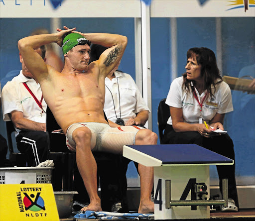 Cameron van der Burgh was unable to compete in the National Aquatic Championships at the Newton Park swimming pool in Port Elizabeth yesterday as the programme was postponed due to a murky pool