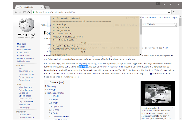 Font Inspector - Chrome Web Store