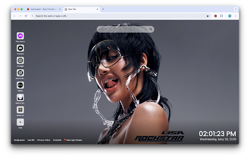 LISA - ROCKSTAR Wallpapers New Tab Gameograf Preview 5