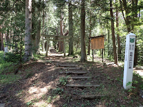 鳥居をくぐり神社へ