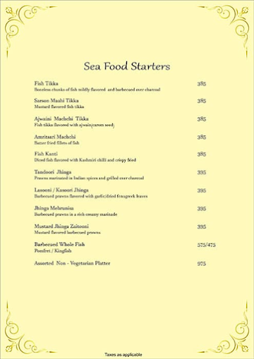 The Northern Frontier menu 