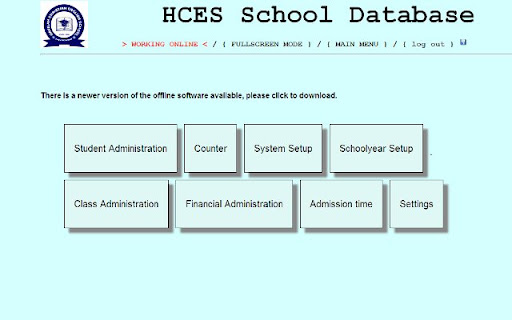 Online School Data Management