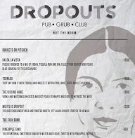 Dropouts Pub menu 2