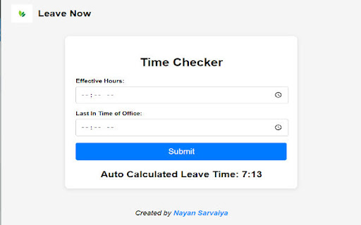 Leave Now