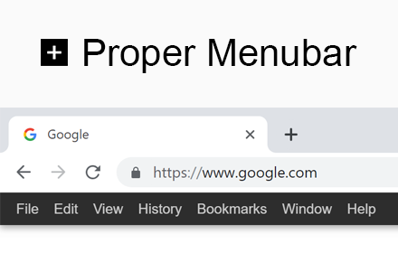 Proper Menubar for Google Chrome chrome extension