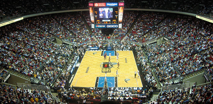 Basketball game at the Amway Center