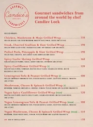 Candice's Gourmet Sandwiches menu 4