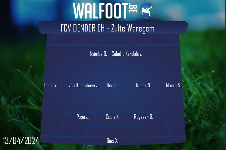 Composition FCV Dender EH | FCV Dender EH - Zulte Waregem (13/04/2024)