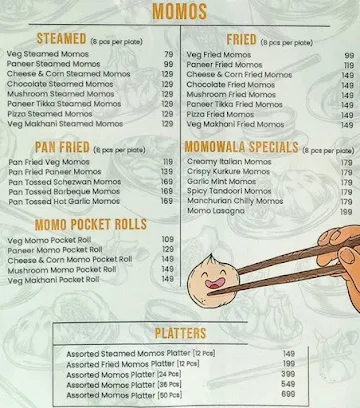 Project Momowala menu 