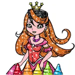 Cover Image of Herunterladen Princess Coloring Book for Kids - Glitter 1.0 APK