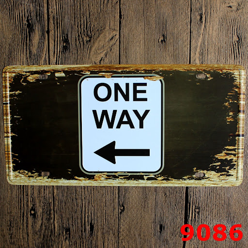 Title 10, Retro Road Guide Metal Sign Wall Decor, License...