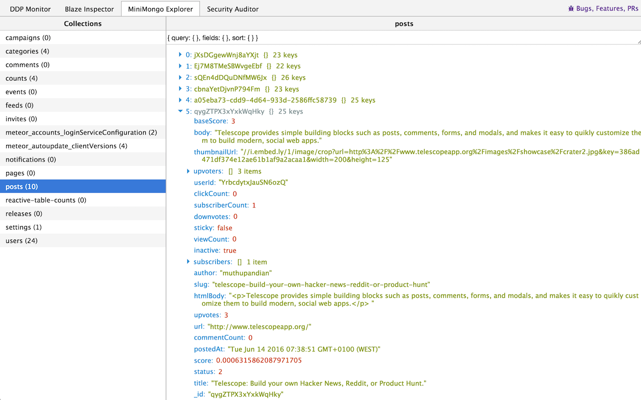 Meteor DevTools Preview image 5