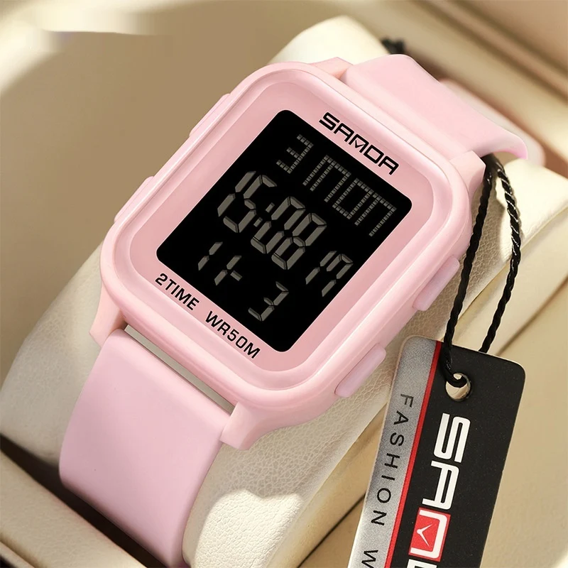 Reloj Electrónico Multifuncional Unisex con Alarma y Pantalla Única Tendencia de Moda Ideal para Hombre y Mujer.