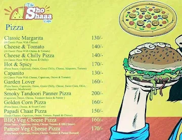 The Shoshaaa Cafe menu 