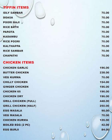 New Mangalore Hotel menu 