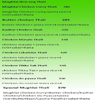 Mughlai Thali menu 3