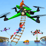Cover Image of Herunterladen Drone Rescue Simulator: Flying Bike Transport Game  APK