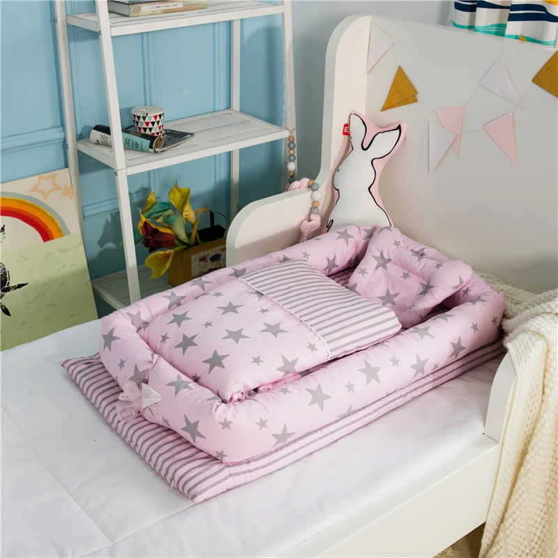 Berço Anti-pressão Recém-nascido Dobrável Portátil Cama do Meio Bebê Colchão Infantil Biônico Cama de Viagem