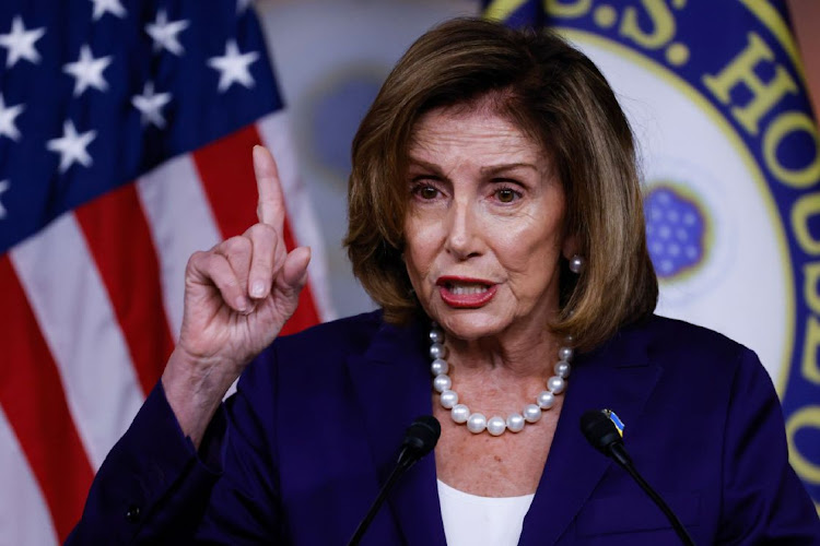 US House speaker Nancy Pelosi addresses a news conference in Washington, DC, the US, July 29 2022. Picture: TING SHEN/BLOOMBERG