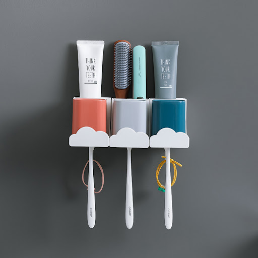 Title 8, Wall Mounted Non Punch Toothbrush Holder Easy t...
