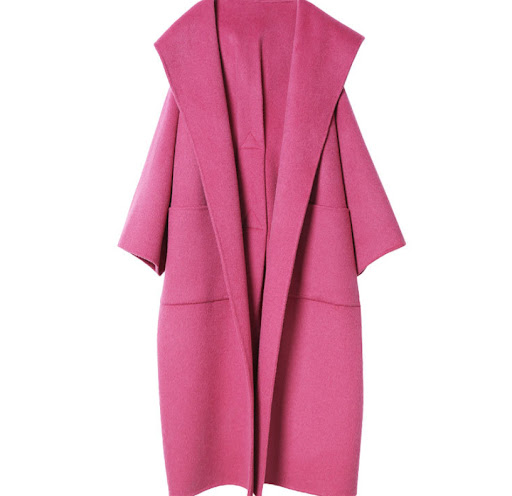 Title 9, Womens Rose Red Reversible Hooded Cashmere Ove...