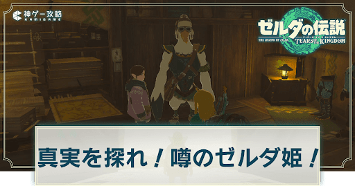 ゼルダの伝説ティアーズオブザキングダム_真実を探れ！噂のゼルダ姫！