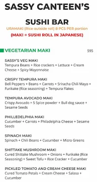 Sassy Canteen menu 3