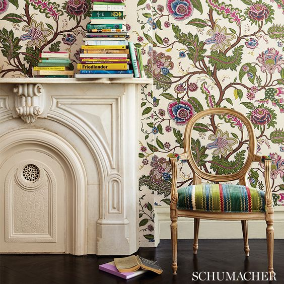 Beautiful Interiors Using Floral Wallpapers