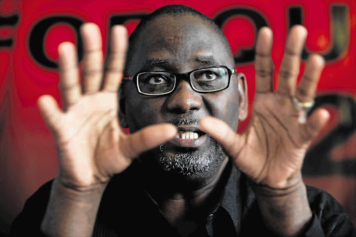 Zwelinzima Vavi at the press conference of the Congress of South Africa Trade Union.