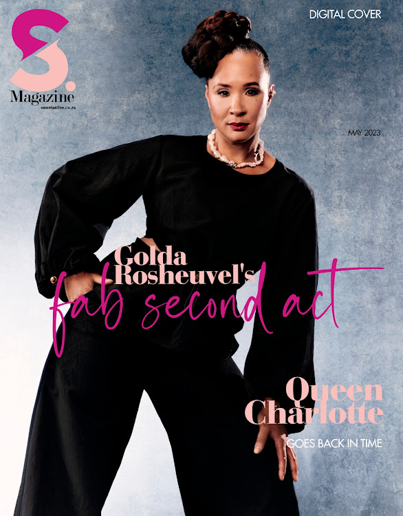 Golda Rosheuvel from Queen Charlotte: A Bridgerton Story graces the latest digital cover of SMag.