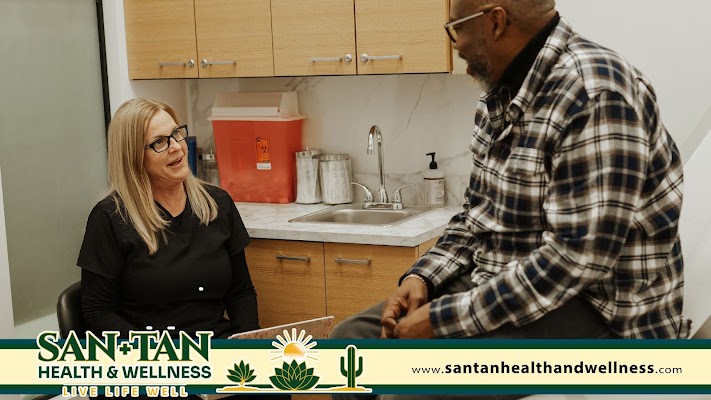 Clean, professional medical spa treatment room with neutral tones at San Tan Health And Wellness in San Tan Valley
