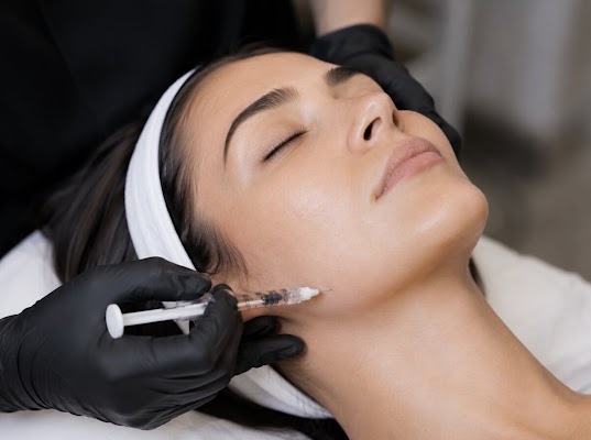 Clean, professional medical spa treatment room with neutral tones at Selah Aesthetics and Wellness LLC in Columbus